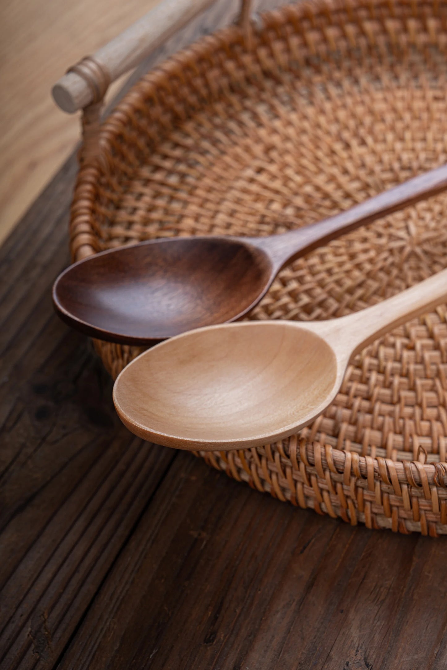 5 Pieces Wooden Spoon Soup and Fork Eco Friendly Products Tableware Natural Ellipse Ladle Set s for Cooking