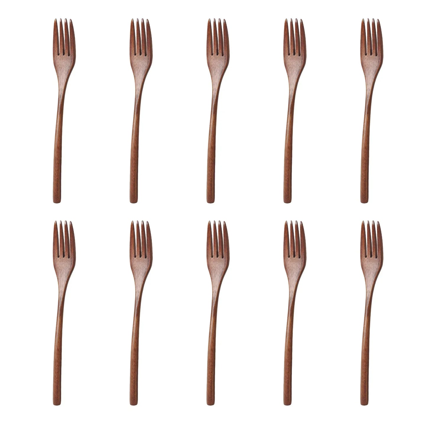 5 Pieces Wooden Spoon Soup and Fork Eco Friendly Products Tableware Natural Ellipse Ladle Set s for Cooking